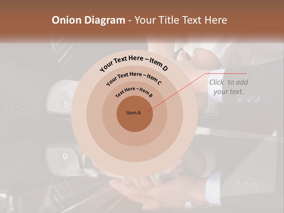 A Group Of Business People Stacking Their Hands Together PowerPoint Template