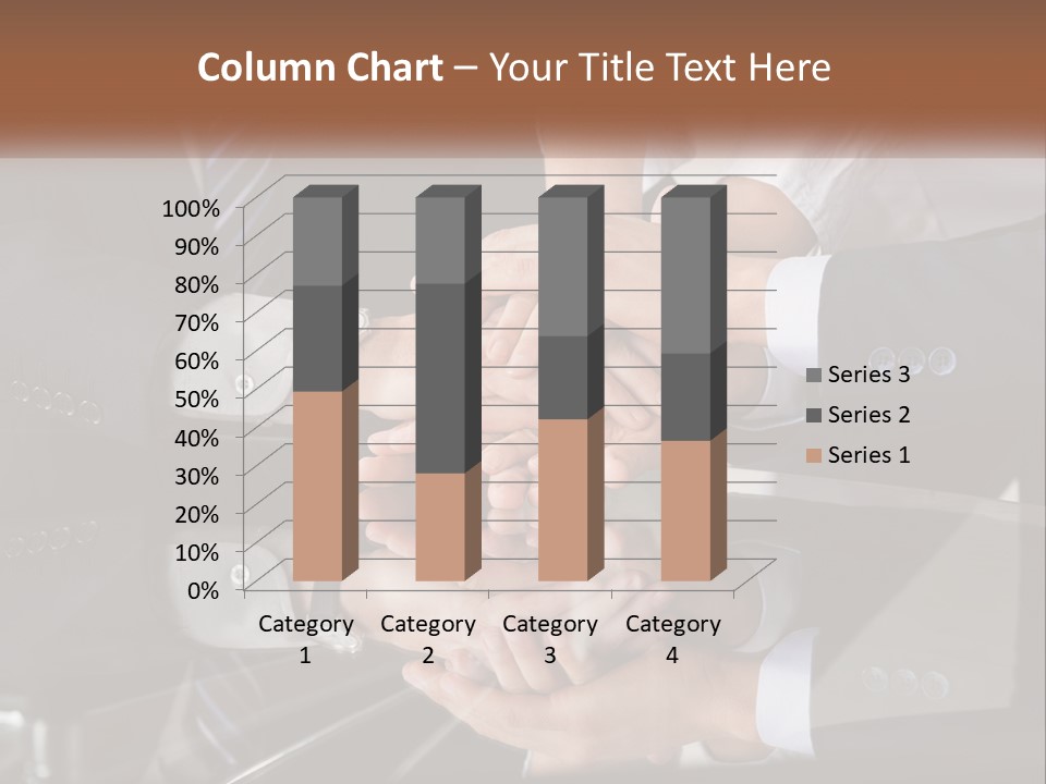 A Group Of Business People Stacking Their Hands Together PowerPoint Template
