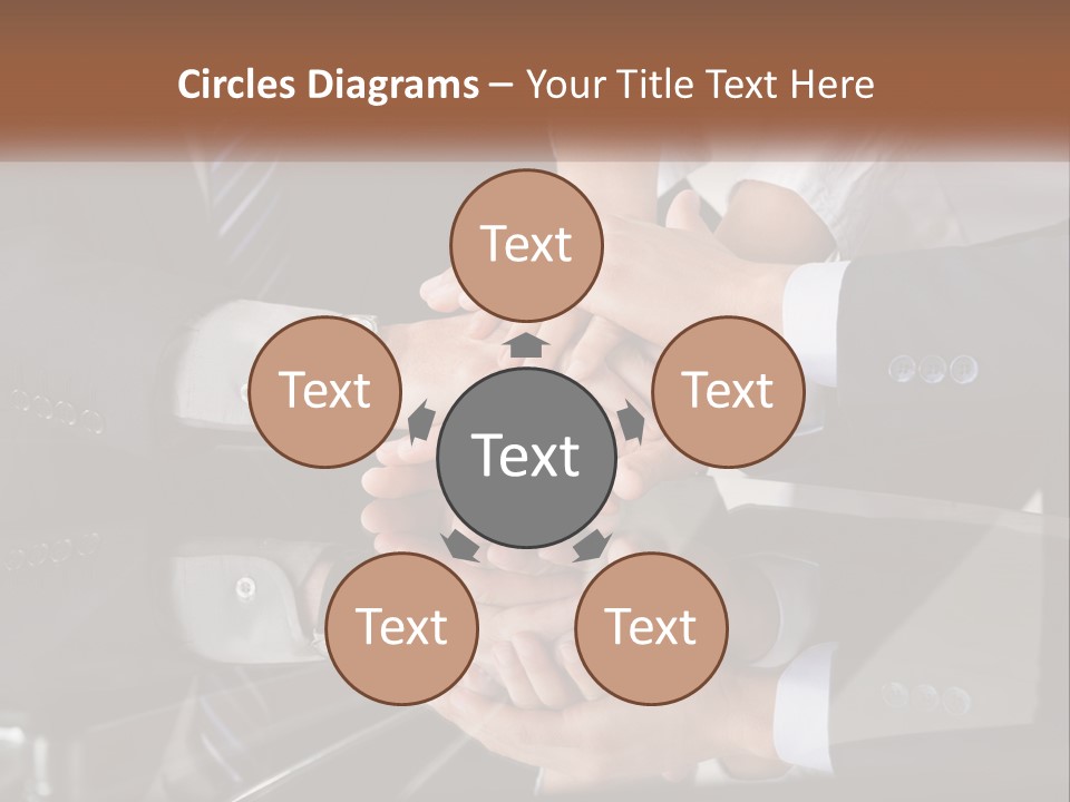 A Group Of Business People Stacking Their Hands Together PowerPoint Template