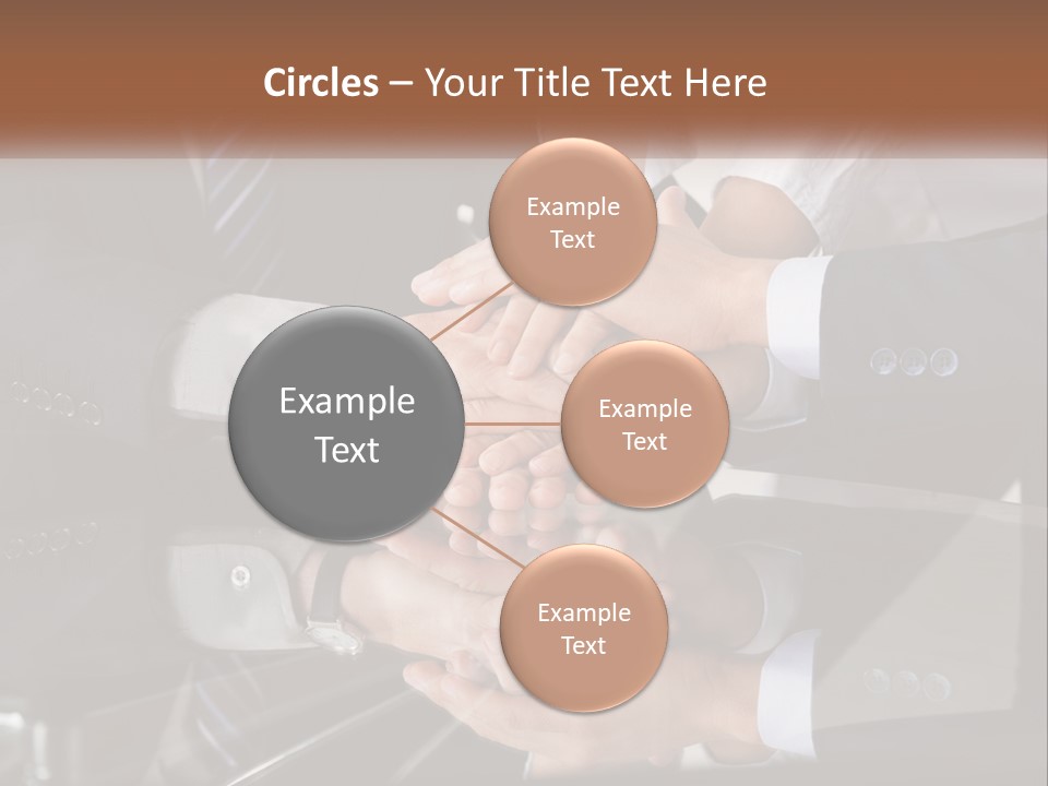 A Group Of Business People Stacking Their Hands Together PowerPoint Template