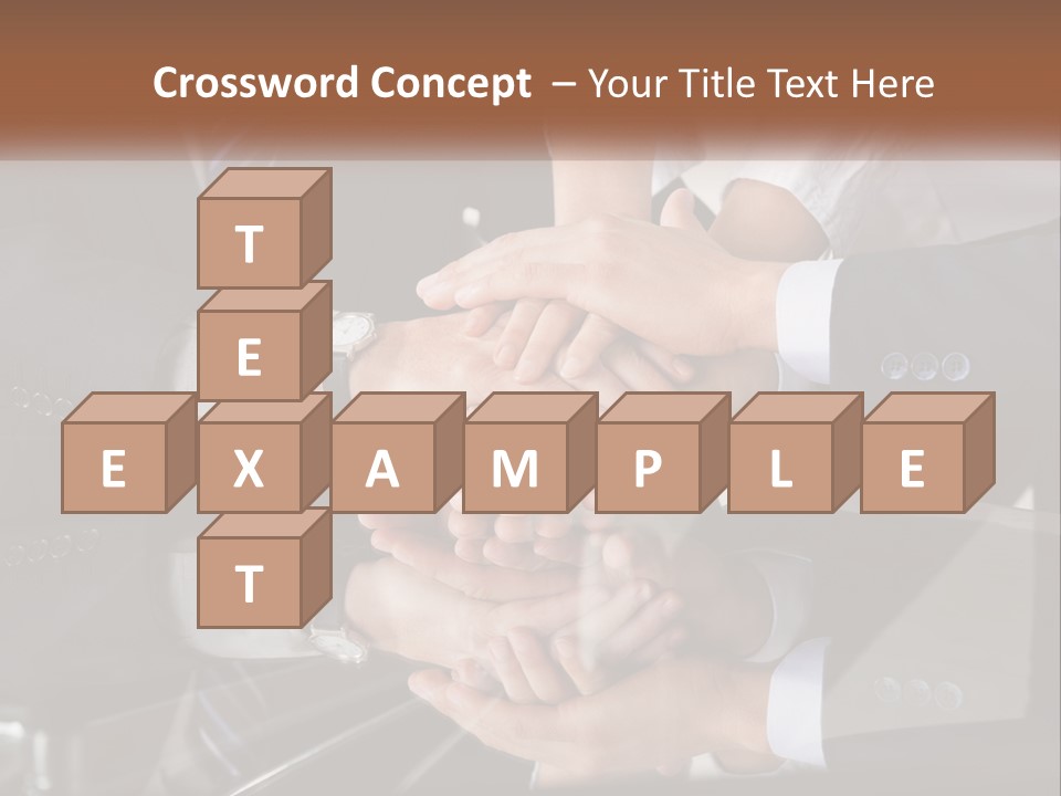 A Group Of Business People Stacking Their Hands Together PowerPoint Template