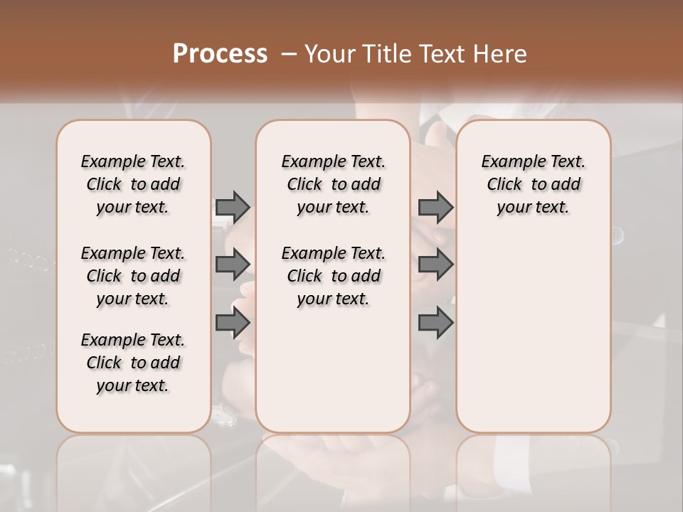 A Group Of Business People Stacking Their Hands Together PowerPoint Template