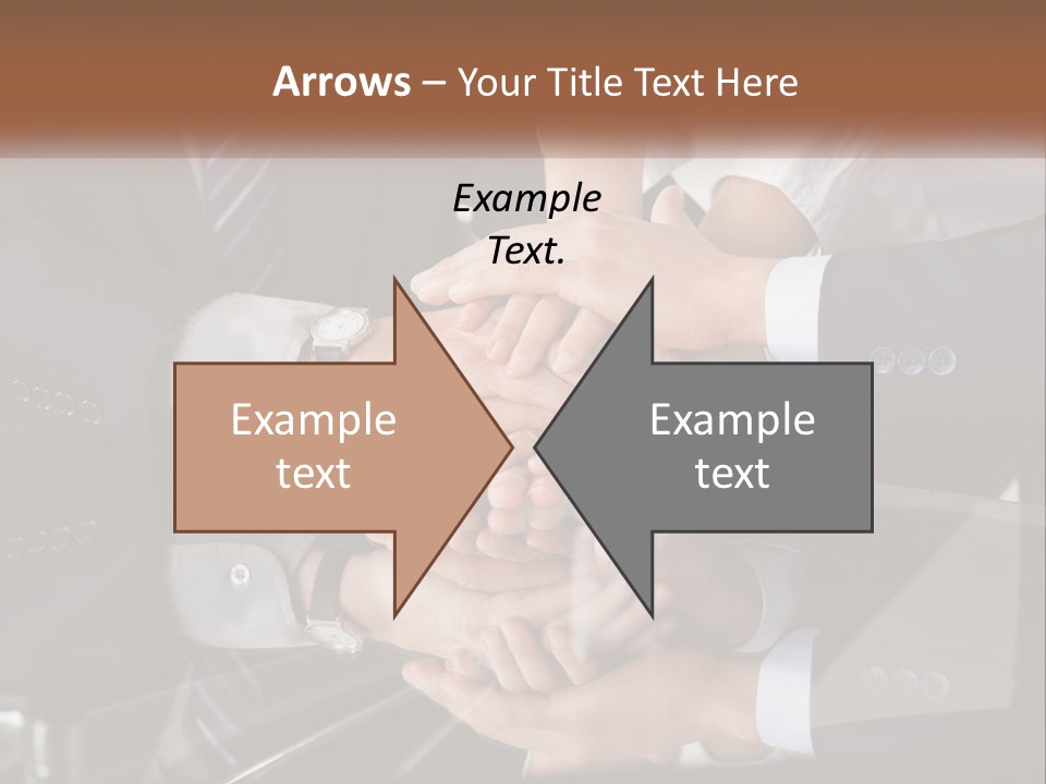 A Group Of Business People Stacking Their Hands Together PowerPoint Template