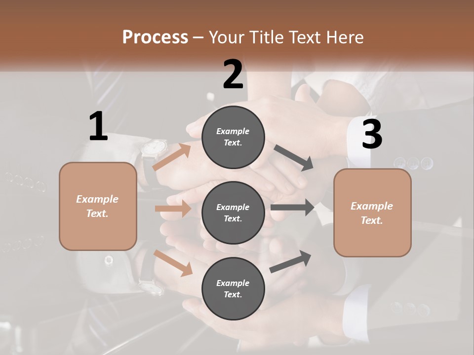 A Group Of Business People Stacking Their Hands Together PowerPoint Template