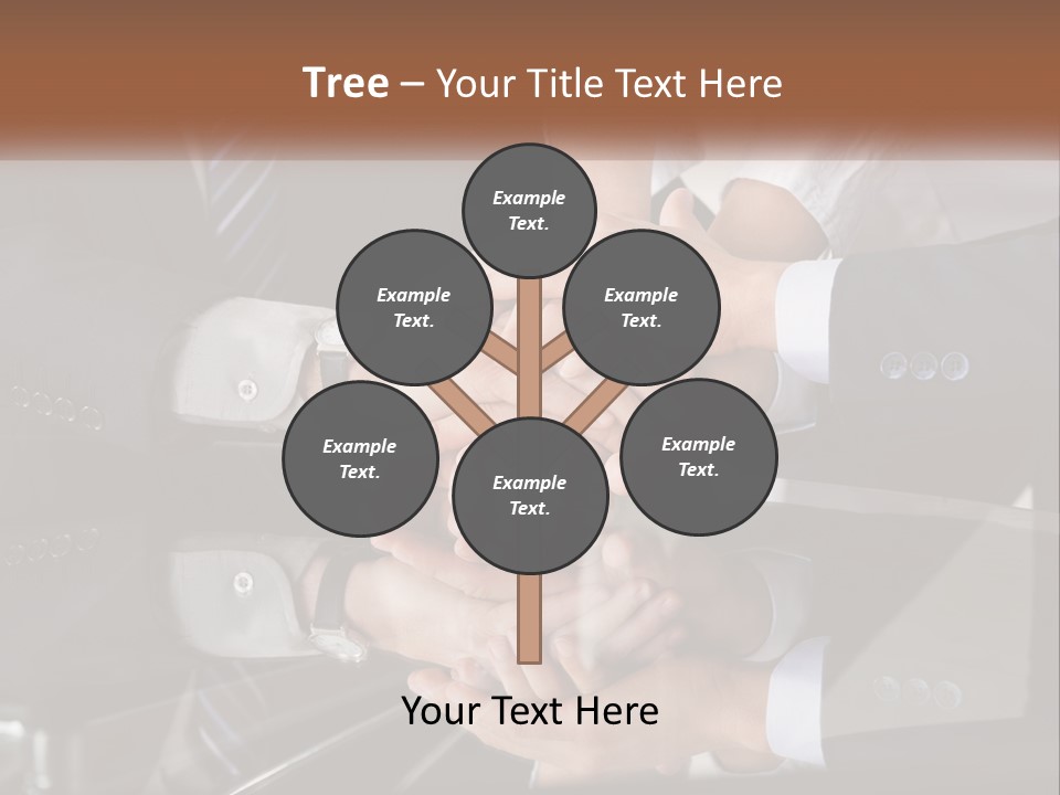 A Group Of Business People Stacking Their Hands Together PowerPoint Template