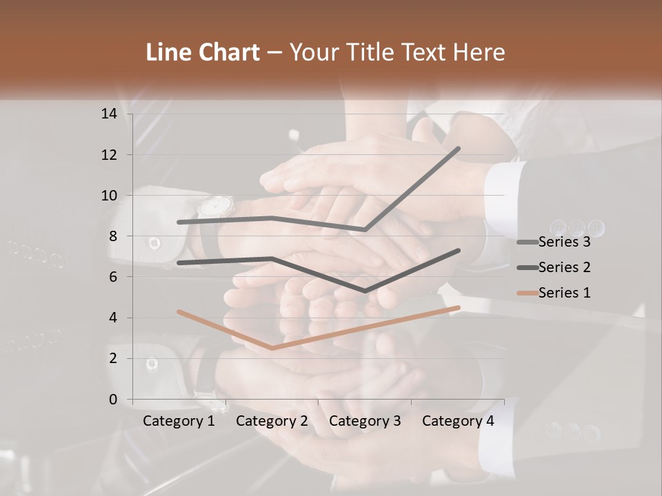 A Group Of Business People Stacking Their Hands Together PowerPoint Template