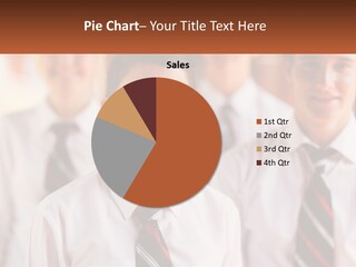A Group Of Young People Wearing White Shirts And Ties PowerPoint Template