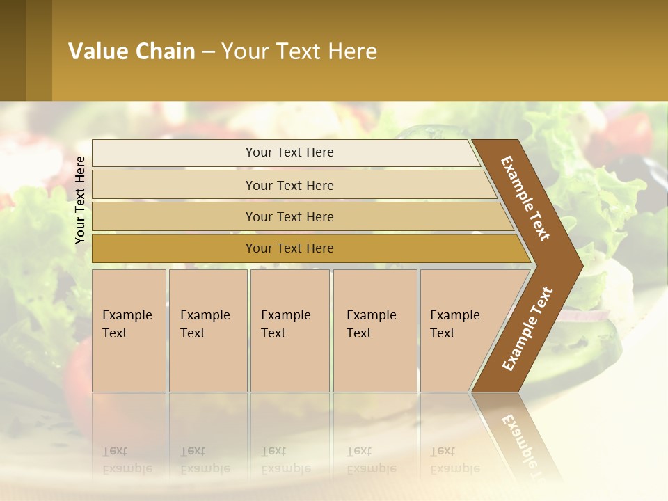 A Salad With Cucumbers And Olives On A Plate PowerPoint Template