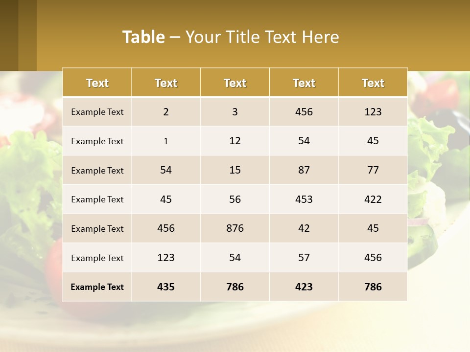 A Salad With Cucumbers And Olives On A Plate PowerPoint Template