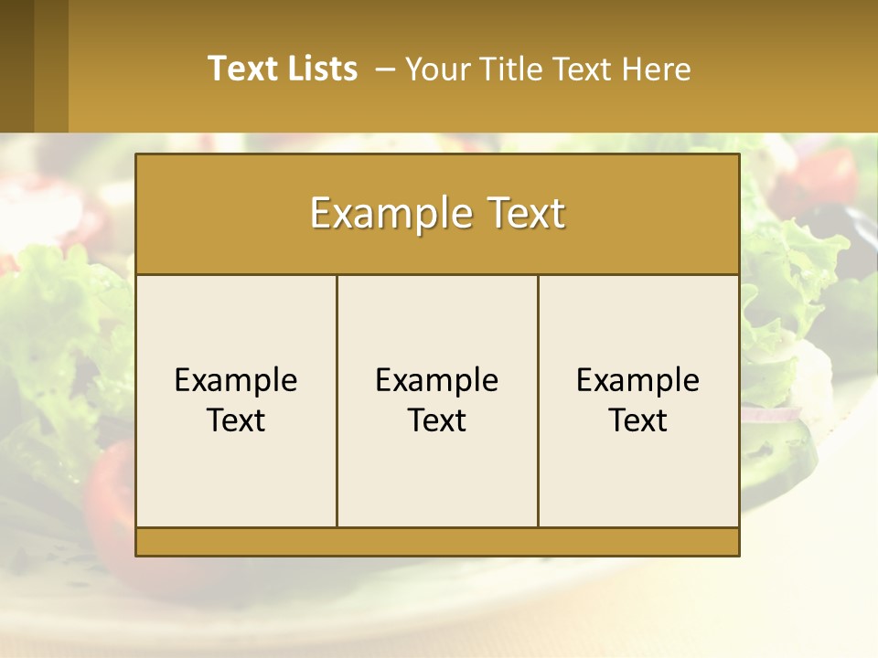 A Salad With Cucumbers And Olives On A Plate PowerPoint Template