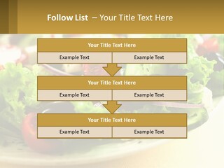 A Salad With Cucumbers And Olives On A Plate PowerPoint Template