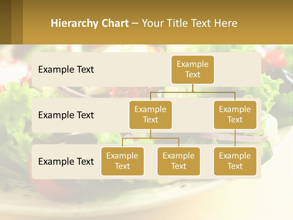 A Salad With Cucumbers And Olives On A Plate PowerPoint Template
