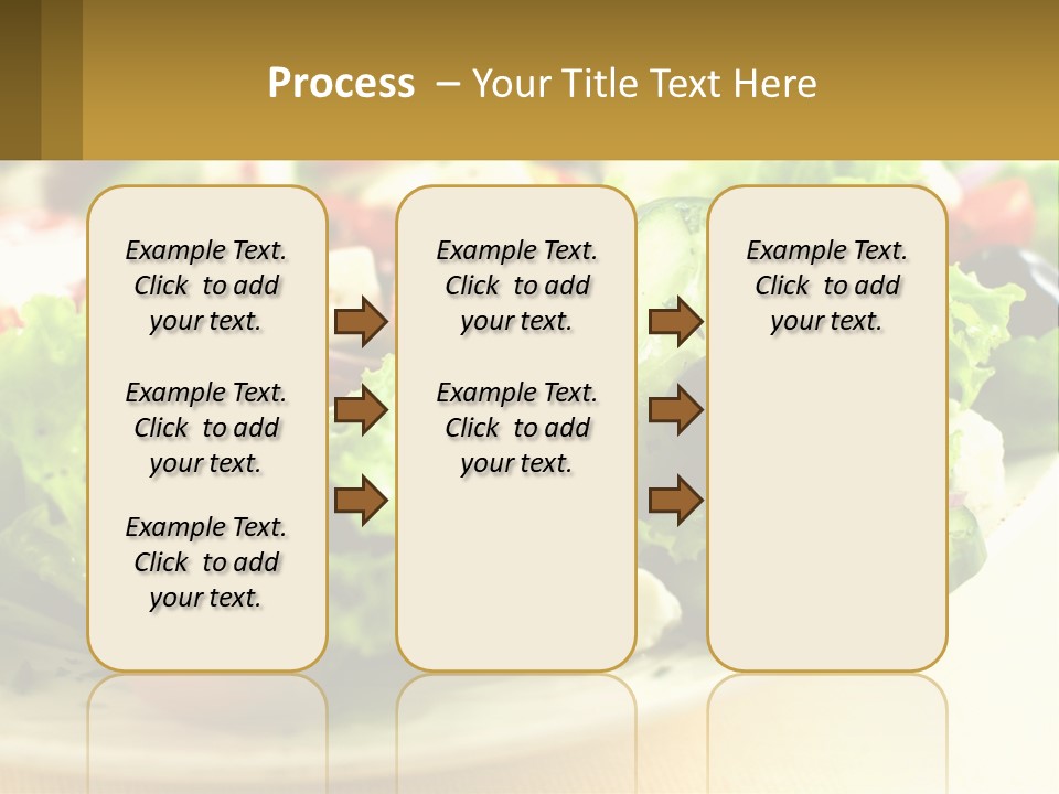 A Salad With Cucumbers And Olives On A Plate PowerPoint Template