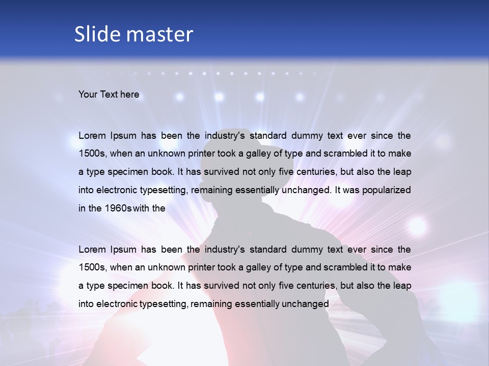 A Dj Mixing Music In Front Of Bright Lights PowerPoint Template