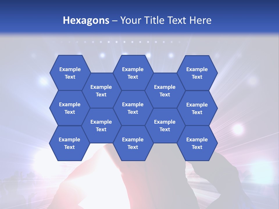 A Dj Mixing Music In Front Of Bright Lights PowerPoint Template