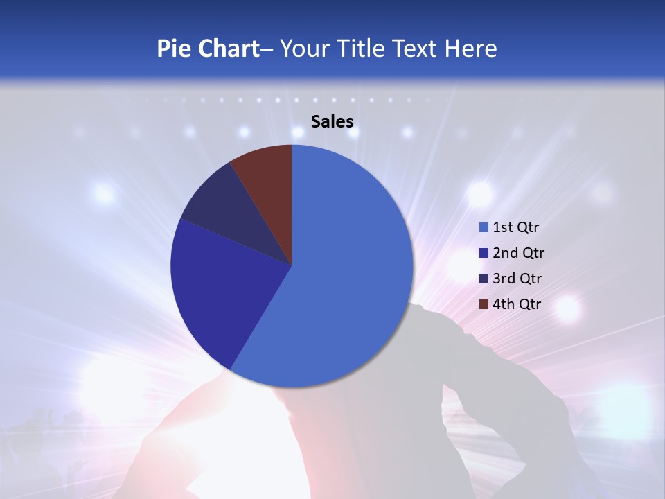 A Dj Mixing Music In Front Of Bright Lights PowerPoint Template
