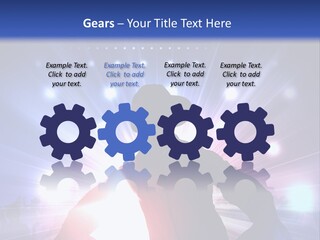 A Dj Mixing Music In Front Of Bright Lights PowerPoint Template