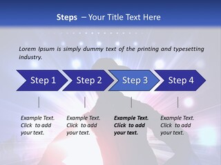 A Dj Mixing Music In Front Of Bright Lights PowerPoint Template