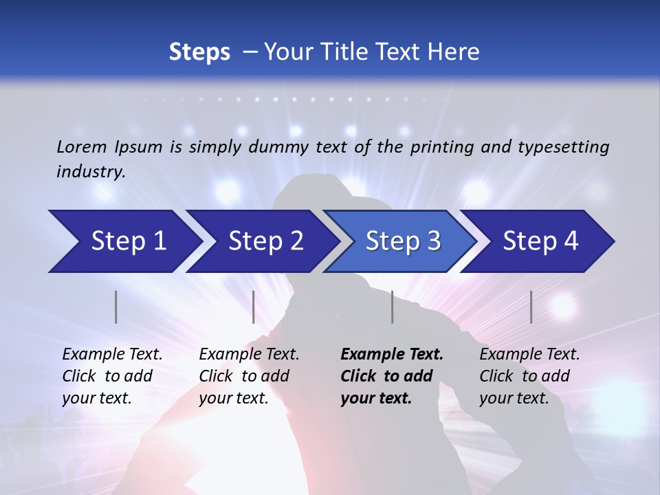 A Dj Mixing Music In Front Of Bright Lights PowerPoint Template