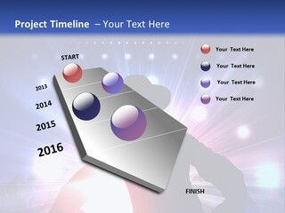 A Dj Mixing Music In Front Of Bright Lights PowerPoint Template