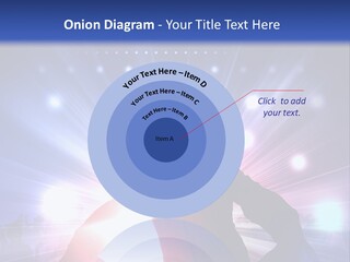 A Dj Mixing Music In Front Of Bright Lights PowerPoint Template