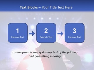 A Dj Mixing Music In Front Of Bright Lights PowerPoint Template