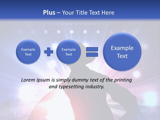 A Dj Mixing Music In Front Of Bright Lights PowerPoint Template
