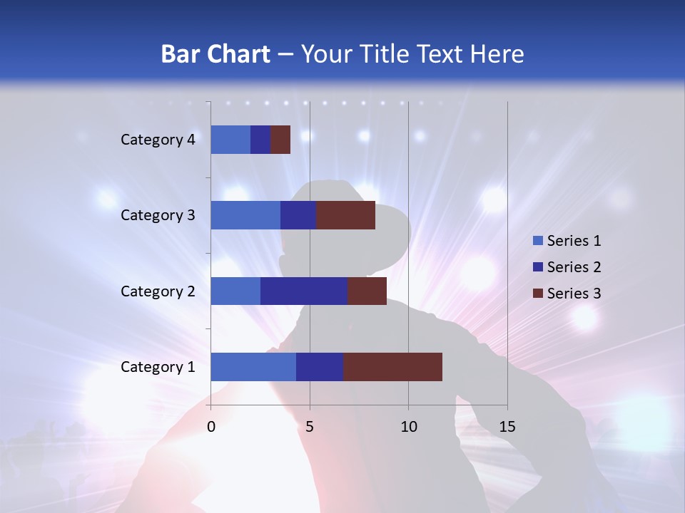 A Dj Mixing Music In Front Of Bright Lights PowerPoint Template