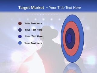 A Dj Mixing Music In Front Of Bright Lights PowerPoint Template