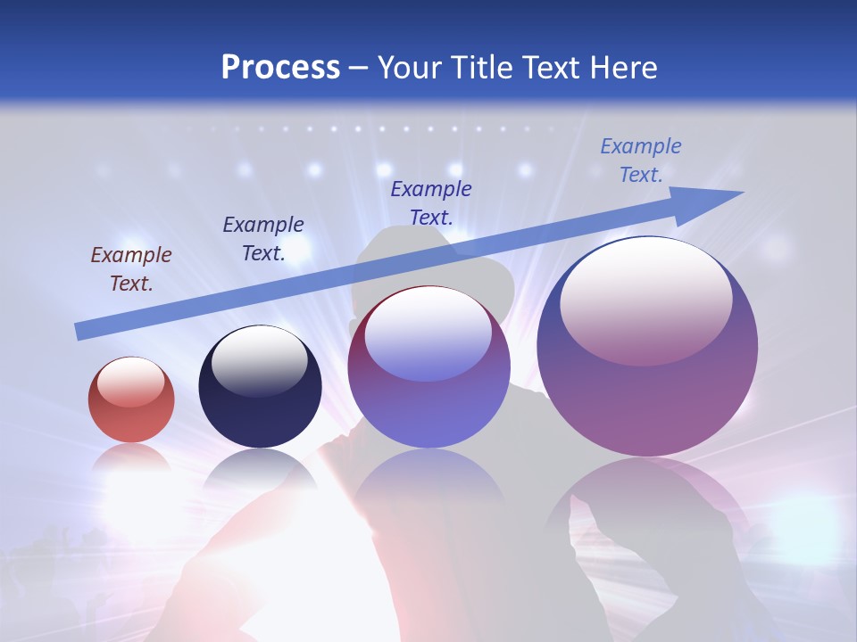 A Dj Mixing Music In Front Of Bright Lights PowerPoint Template