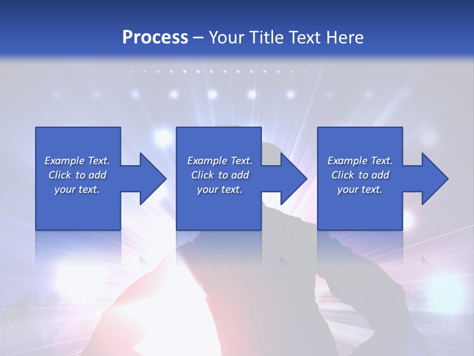 A Dj Mixing Music In Front Of Bright Lights PowerPoint Template
