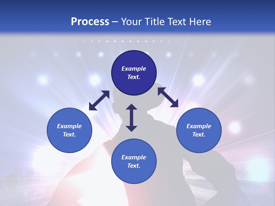 A Dj Mixing Music In Front Of Bright Lights PowerPoint Template