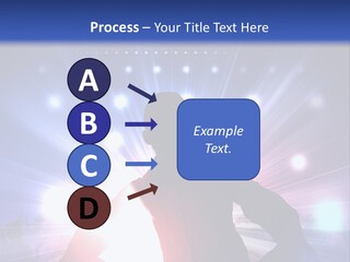 A Dj Mixing Music In Front Of Bright Lights PowerPoint Template