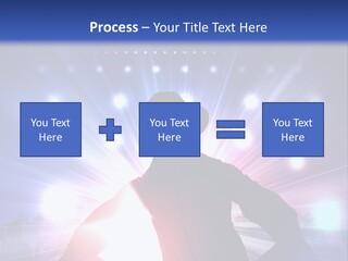 A Dj Mixing Music In Front Of Bright Lights PowerPoint Template