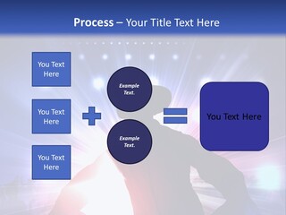 A Dj Mixing Music In Front Of Bright Lights PowerPoint Template