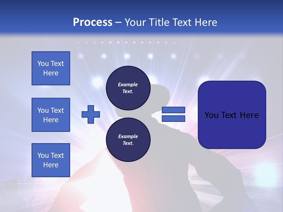 A Dj Mixing Music In Front Of Bright Lights PowerPoint Template