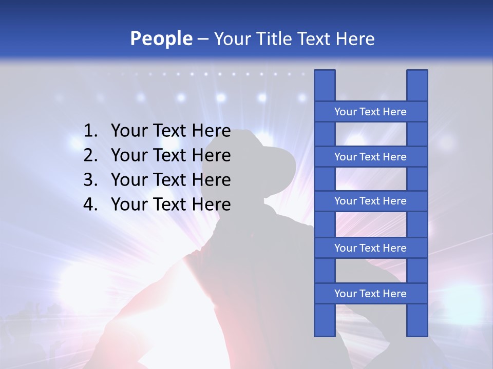 A Dj Mixing Music In Front Of Bright Lights PowerPoint Template
