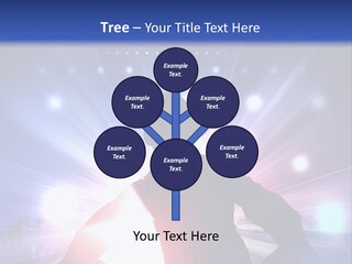 A Dj Mixing Music In Front Of Bright Lights PowerPoint Template