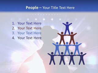 A Dj Mixing Music In Front Of Bright Lights PowerPoint Template