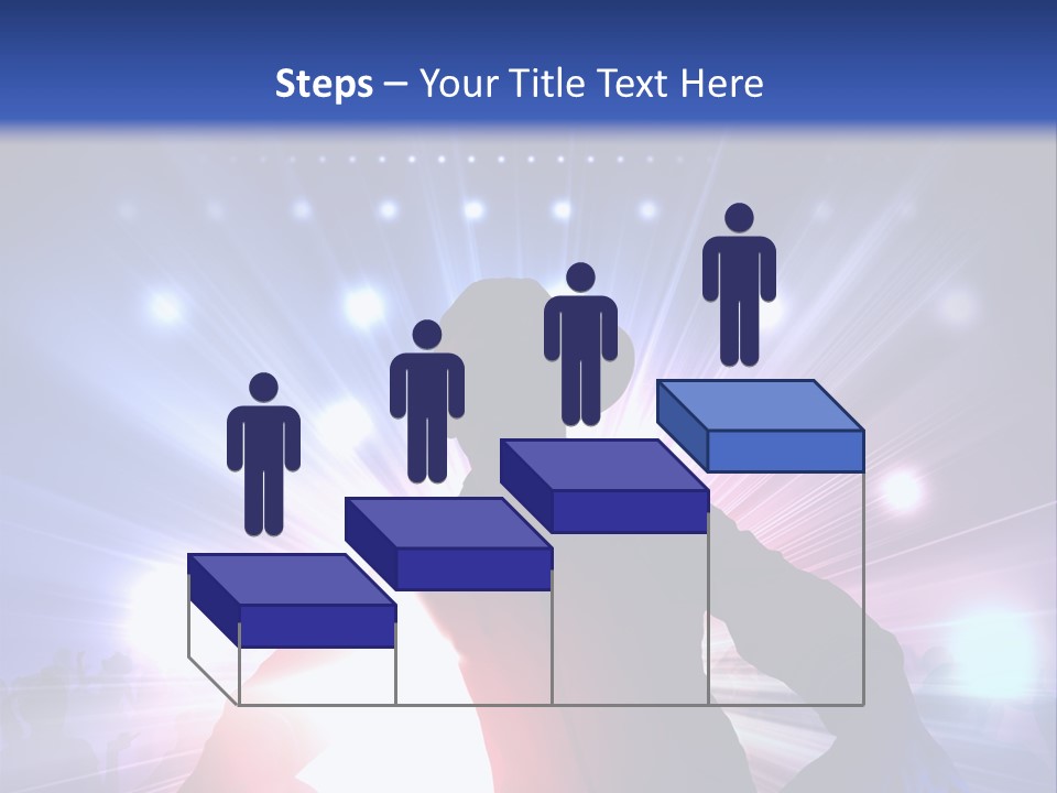 A Dj Mixing Music In Front Of Bright Lights PowerPoint Template