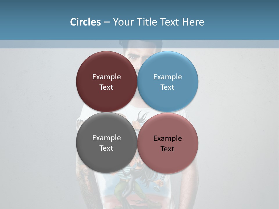 A Man With A Beard Standing In Front Of A Wall PowerPoint Template