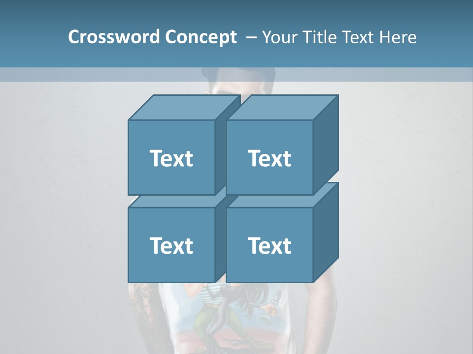 A Man With A Beard Standing In Front Of A Wall PowerPoint Template