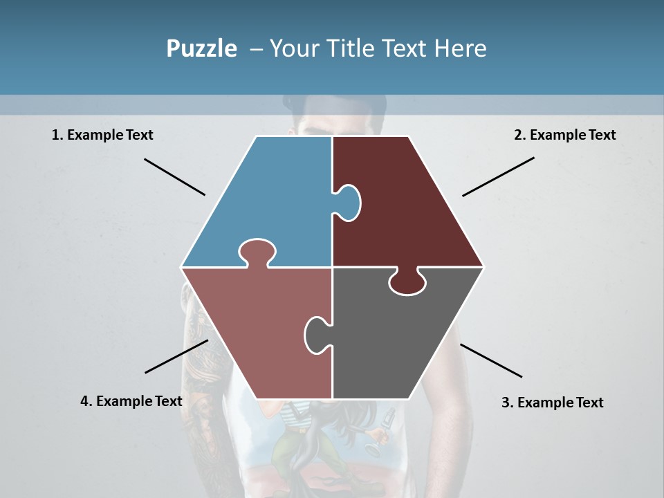 A Man With A Beard Standing In Front Of A Wall PowerPoint Template