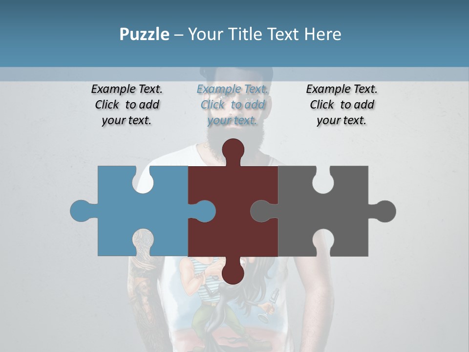 A Man With A Beard Standing In Front Of A Wall PowerPoint Template