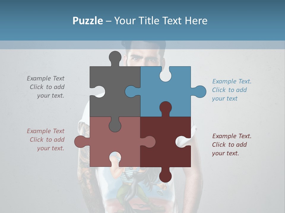 A Man With A Beard Standing In Front Of A Wall PowerPoint Template