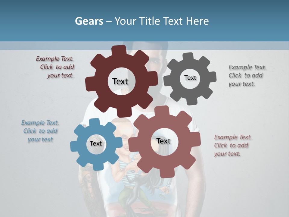 A Man With A Beard Standing In Front Of A Wall PowerPoint Template