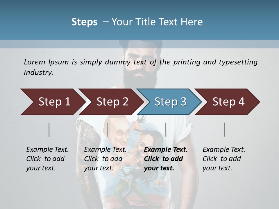 A Man With A Beard Standing In Front Of A Wall PowerPoint Template