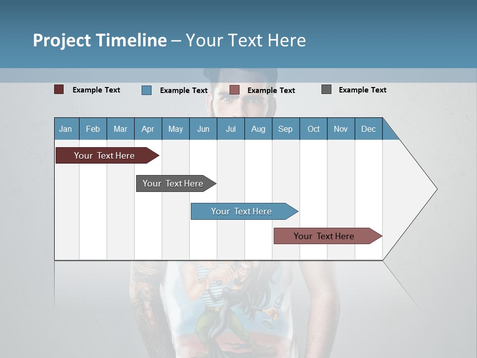 A Man With A Beard Standing In Front Of A Wall PowerPoint Template