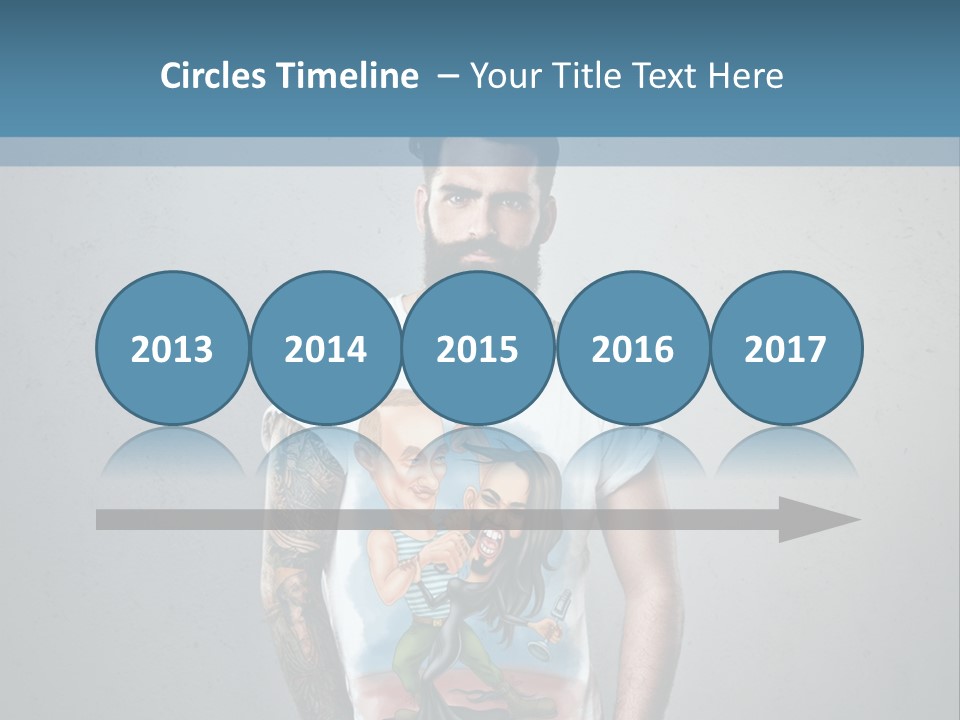 A Man With A Beard Standing In Front Of A Wall PowerPoint Template