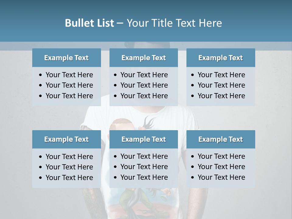 A Man With A Beard Standing In Front Of A Wall PowerPoint Template